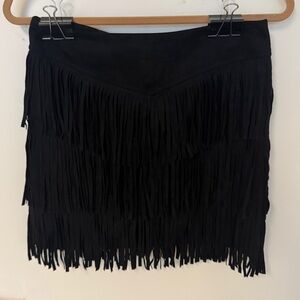 Fornia Black Faux Suede Skirt Sz Small NWT